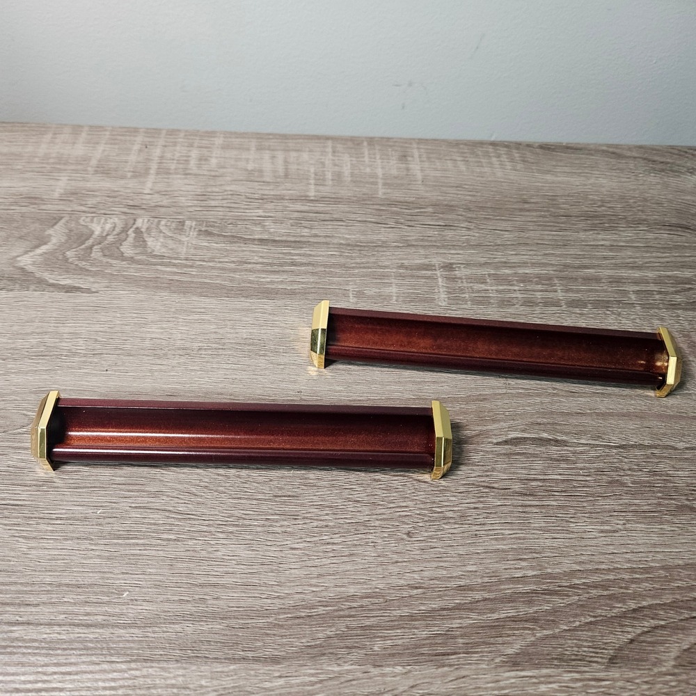 Franklin Mint Gold-Plated Scrabble Collectors Edition Tile Tray Racks Set of 2